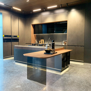 Baineng Modular tủ bếp tiêu chuẩn hiện đại Châu Âu Đen Nhà bếp thiết kế tủ để bán - Product Image 1