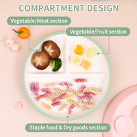 Nouveau design Assiette à manger pour enfants en céramique sans BPA Cadeaux de bienvenue Matériau en porcelaine de dessin animé coloré Non toxique