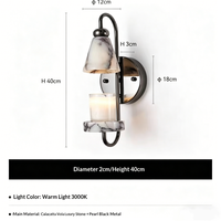 Lampe chauffe-cire murale STONEKOCC en marbre Calacatta Viola naturel fait main, écologique, de luxe, pour aromathérapie