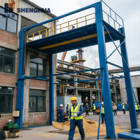 Plateforme élévatrice hydraulique murale Shenghua SJD pour entrepôt, avec télécommande électrique, pour le stockage et le levage de marchandises industrielles
