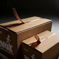 Boîte d'expédition auto-adhésive avec logo personnalisé, boîte en carton ondulé haut de gamme avec bande facile à déchirer, matériaux recyclés