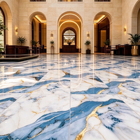 Carrelage de sol en porcelaine marbrée 600x600, moderne, brillant et poli, pour villas et hôtels en Côte d'Ivoire - Prix d'usine abordable