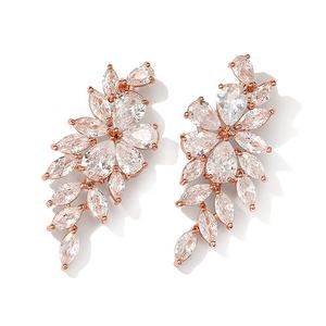 RAKOL EP2415 Boucles d'oreilles de luxe en zircon cubique 2025 plaqué or Bijoux Druzy - Product Image 4