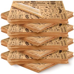 Papel de embalaje a prueba de aceite impreso personalizado precio barato reciclable para Pizza hamburguesa sándwiches papel de regalo de alimentos - Product Image 3
