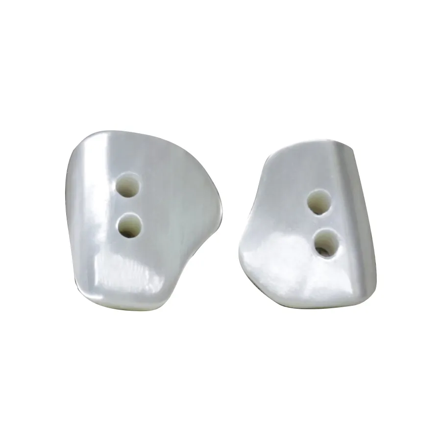 New hot selling 2 holes special-shaped white trocas shell buttons for personalized customization of sweater shirts