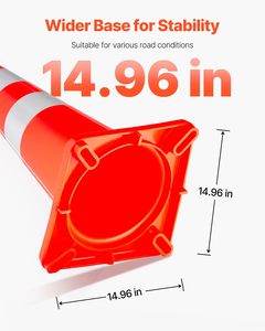 CITICITY Safety Cones Traffic Cones, PVC Orange Construction Cones, Reflective Collars Traffic Cones Used for Traffic Control - Product Image 5