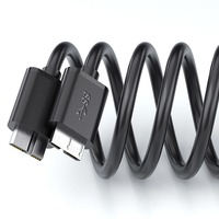 Premium USB 3,0 tipo A a Micro USB 3,0 Cable adaptador macho Cable de sincronización de datos para disco duro externo HDD Cable adaptador