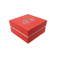 Boîte cadeau rigide en carton pour montre, rouge et blanc, design de luxe, emballage rouge mat, boîte en papier imprimée pour bijoux, 5 pièces