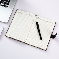 Coffret Cadeau Luxe : Carnet en Cuir PU Noir Personnalisé, Thermos, Stylo et Bouteille d'Eau – Idéal pour les Affaires