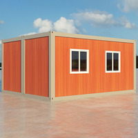 Maisons conteneurs modulaires en panneaux sandwich avec assemblage rapide, design détachable, toit pointu pour usage résidentiel ou entrepôt