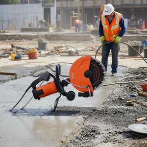 Coupe-béton électrique Vevos 12 pouces 1800W, coupe à l'eau avec pompe à eau, pour travaux routiers - Product Image 2