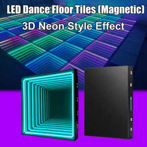 Panneau de sol de danse <span class=keywords><strong>LED</strong></span> RGB 50x50cm, portable, sans fil, magnétique, pour mariage, fête, boîte de nuit, DJ, discothèque - Product Image 2