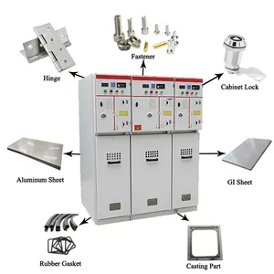 Наружная распределительная коробка, аксессуары для шкафа, крепежный замок для шкафа, алюминиевый лист, лист, резиновая прокладка, литая часть, петля