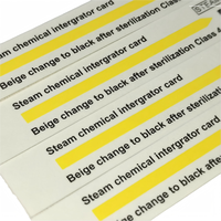134 ℃   Bandelettes indicatrices chimiques de test de stérilisation pour cartes imperméables en PET double face, pour la désinfection des aliments et des produits laitiers