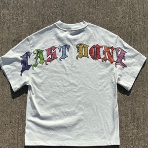 T-shirts pour hommes de haute qualité, coupe ample, épaules tombantes, ornés de strass, imprimés graphiques, streetwear, OEM ODM, marque privée - Product Image 2