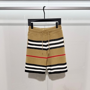 Shorts Bermuda Rayés Vintage en Maille pour Homme, Taille Élastique, Décontractés, Respirants, Taille Mi-Haute - Product Image 2