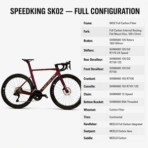 Vélo de route en carbone Shimano 105 Di2 R7170 12S avec groupe électronique, cadre aérodynamique en carbone, freins à disque, roues de course et pneus <span class=keywords><strong>Continental</strong></span> - Product Image 3
