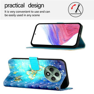 Housse de support en cuir à rabat beau motif pour <span class=keywords><strong>OPPO</strong></span> <span class=keywords><strong>Reno</strong></span> 12 <span class=keywords><strong>Pro</strong></span> 5G/<span class=keywords><strong>Reno</strong></span> 12 5G/<span class=keywords><strong>Reno</strong></span> 12 F 5G étui en cuir portefeuille de dessin animé 3D - Product Image 4