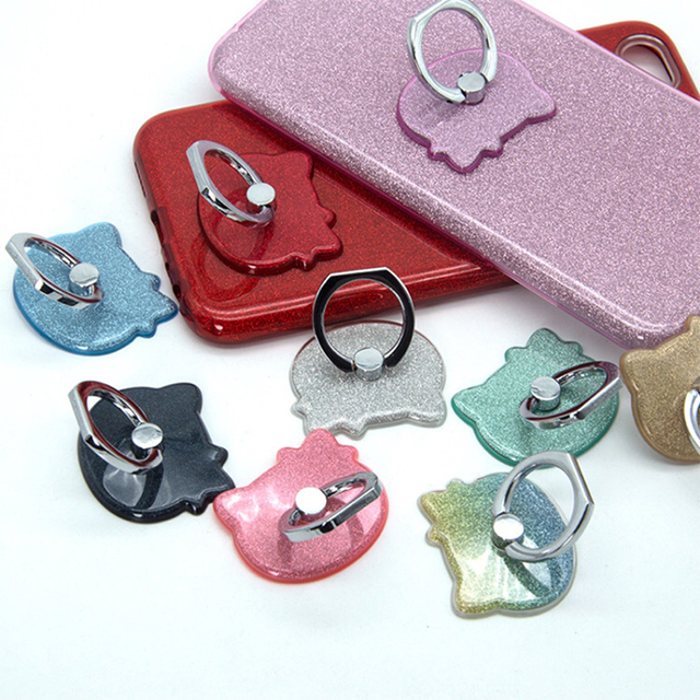 Glitter Cat Phone Ring Stand Holder 360 Rotation Finger Ring Grip Stand for Cellphones Smartphones Tablets