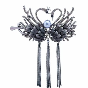 Mới Đến Sang Trọng Thiên Nga Fringe Twist Một Từ Kẹp Retro Thanh Lịch Updo Kẹp Tóc Cung Điện Phong Cách Ngọc Trai Cao cấp Kẹp Tóc - Product Image 5