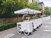 Chariots alimentaires mobiles, remorques alimentaires électriques, camions alimentaires mobiles, chariots alimentaires à vélo, chariots alimentaires d'extérieur