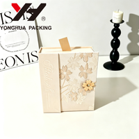 Boîte cadeau fleurie de luxe, boîtes en papier pour la Saint-Valentin, boîtes cadeau pour mariage, emballages cadeaux haut de gamme avec logo personnalisé