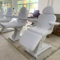 Lit de Soin Facial Électrique Moderne Blanc avec Rotation à 360 Degrés, Certifié CE, pour Salon de Beauté, Options 3 ou 4 Moteurs - Vente Flash