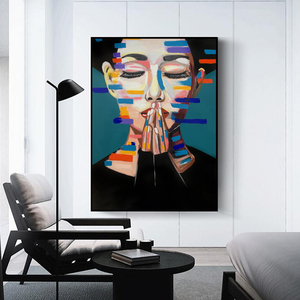 Corridoio <span class=keywords><strong>da</strong></span> parete <span class=keywords><strong>pittura</strong></span> artistica in stile nordico ingresso ingresso personalità figura di bellezza <span class=keywords><strong>camera</strong></span> <span class=keywords><strong>da</strong></span> <span class=keywords><strong>letto</strong></span> ritratto astratto dipinto - Product Image 2
