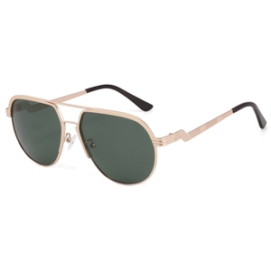 Gafas de Sol de Piloto con Montura Metálica Completa, Lentes Verdes, 100% Protección UV, Unisex, para Adultos, Uso en Exteriores - Product Image 1
