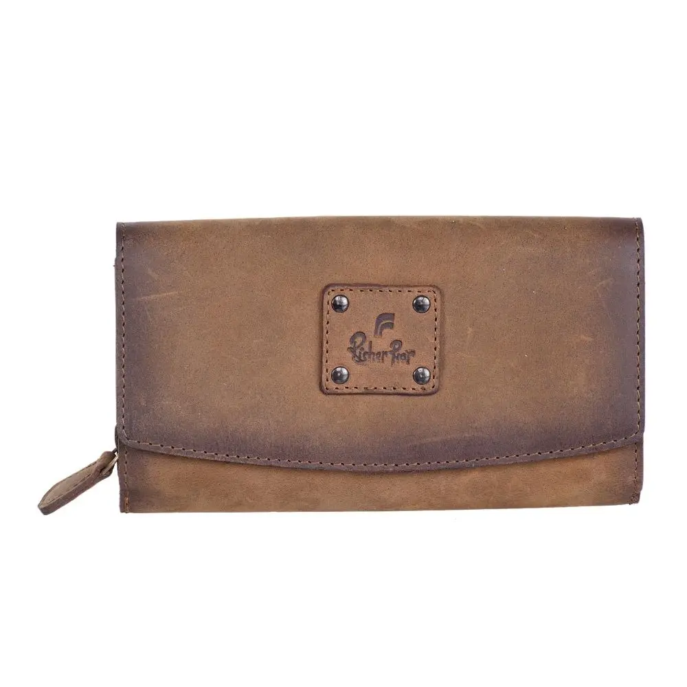 Atacado Supply Handmade Ladies Hunter Leather Clutch Wallet com logotipo personalizado disponível em quantidade a granel