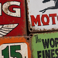 Papan Logam Vintage Bermotif Oli Motor, Dekorasi Dinding Industrial Rustic, Plakat Cetak Retro