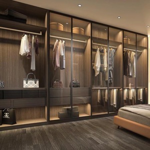 <span class=keywords><strong>Dressing</strong></span> d'angle en L de luxe moderne avec porte vitrée, conception modulaire pour chambre, hôpital et salle à manger - Product Image 2