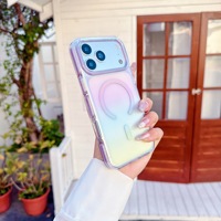 Étuis transparents dégradés magnétiques intégrés pour iPhone 18 17 Pro Max et iPhone 18 17 Air