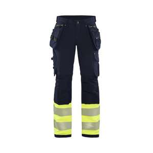 BLAKLADER - 719316428933D21 <b>Women</b>’s hi-vis <b>trouser</b> with 4-way-stretch Navy blue/Yellow - EAN 7330509806647 HI-VIS <b>WORKWEAR</b> - Product Image 1