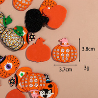 Lot de 10 pendentifs tendance LZW pour Halloween, breloques créatives fantôme et citrouille en acrylique imprimé, pour la fabrication de bijoux DIY et colliers