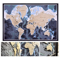 Increíble Elaboración de un impresionante Mapa Mundial tallado en madera en 3D | Decoración de pared de lujo para proyectos de hogar, oficina y hotel por Hualun Guanse