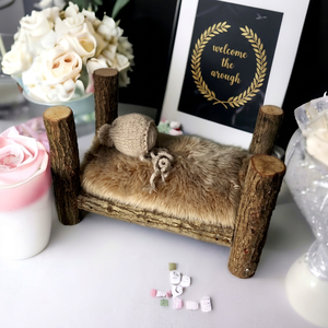 Accesorio de Fotografía para Recién Nacidos, Tazón de Madera Ecológico para Sesión de Fotos de Bebés, Accesorios para Fotos en el Dormitorio - Product Image 1