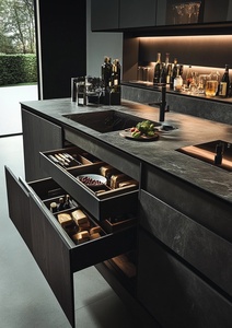 <strong>Luxury</strong> <strong>Modern</strong> <strong>Kitchen</strong> Cabinets Australia Classic American Style with Panel Wood Hinge Accessories Open <strong>Kitchen</strong> Design