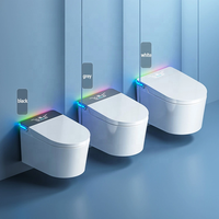 Cuvette de toilette intelligente électrique monobloc en céramique murale automatique Toilette intelligente suspendue au mur