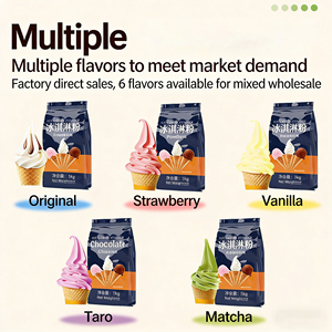 Poudre de crème glacée molle fabriquée en Chine, goût riche et soyeux, saveurs vanille, chocolat, fraise pour <span class=keywords><strong>la</strong></span> maison, les entreprises et les usines - Product Image 2