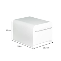 Organisateur de bureau multifonctionnel Coiffeuse Boîte de rangement anti-poussière Style tiroir pour produits de soins de la peau Porte-épices de cuisine