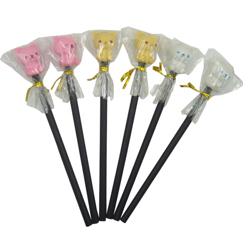 Смешанные 3d Животные дизайн карандаш Топпер ластик индивидуальные канцелярские принадлежности для детей и школы