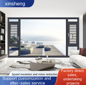 Ventana de Aluminio con Aislamiento Térmico y Acústico, Doble Vidrio Templado Low-E, Personalizada de Fábrica, para Villas y <span class=keywords><strong>Apartamentos</strong></span> - Product Image 1