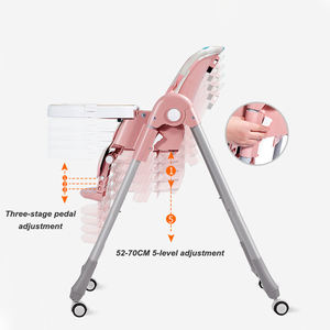 Vente en gros Rehausseur Tabouret moderne Portable Pliant <span class=keywords><strong>Pivotant</strong></span> pour bébé pour enfants en plastique Enfants Alimentation haute 3 en 1 Chaise de salle à manger pour bébé - Product Image 2