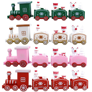 ของตกแต่งหน้าต่างและโต๊ะรถไฟหิมะไม้ ของขวัญตกแต่งคริสต์มาสสุดหรู - Product Image 1