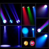 SHEHDS 7*40W IP66 Projecteur à Tête Mobile DMX512 LED Wash pour Mariage et Événements Extérieurs