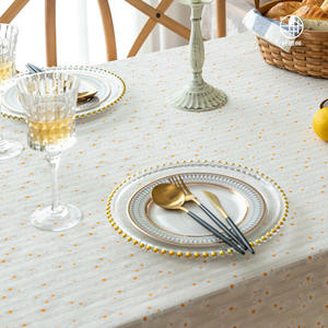 Nappe Jacquard Rectangulaire Style Japonais en Coton et Lin pour Usage Domestique avec Pompons, Housse de Table Basse Anti-Poussière - Product Image 4