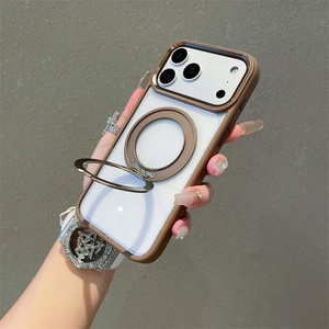 Funda Transparente de Acrílico para iPhone 17 con Anillo Magnético, Soporte Magnético Giratorio de 360 Grados para iPhone 17 - Product Image 5