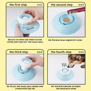 Juguete de autoentretenimiento para gatos, plato de lamido para cachorros, ventosa, bola de lamido para gatos, comederos giratorios para mascotas - Product Image 4