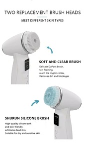 Perfect <strong>Facial</strong> <strong>Cleansing</strong> <strong>Brush</strong> Exfoliating Spin <strong>Brush</strong> 2 in 1 Electric <strong>Facial</strong> <strong>Cleansing</strong> <strong>Brush</strong> 3 Cleaning Modes - Product Image 2